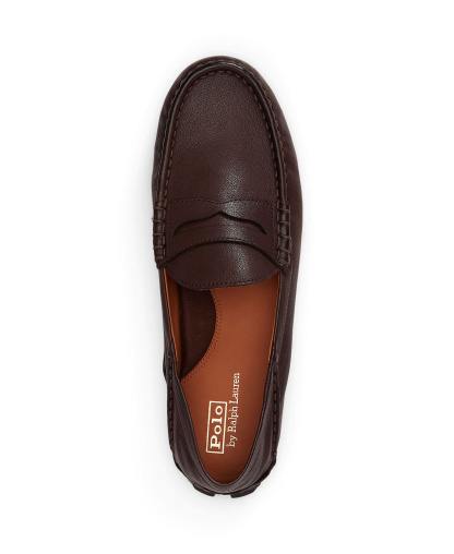 Polo Ralph Lauren Men's Anders Leather Collapsible Heel Driver Loafers - Brown