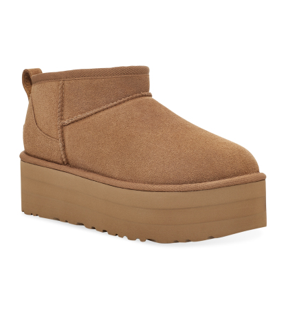 UGG® Women's Classic Ultra Mini Platform Booties - Chestnut