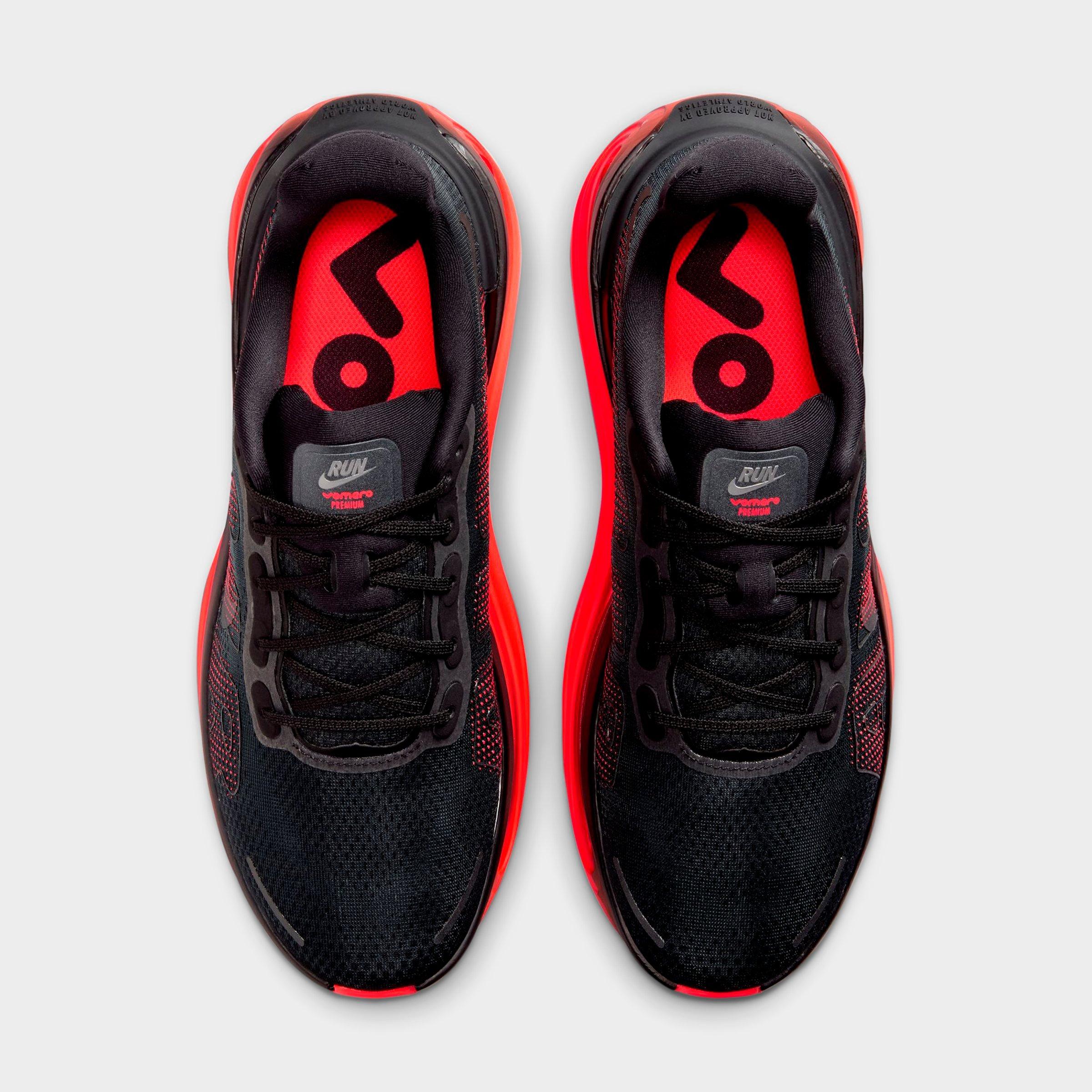 Men's Nithtke Vomero Premium Running Shoes - Black/Black/Bright Crimson - Top view