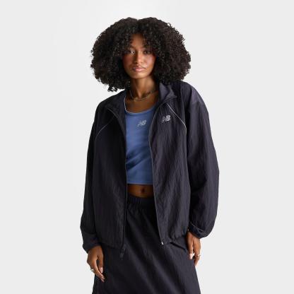 Women's New Balance Sport Legacy Woven Full-Zip Jacket - Black - view 1