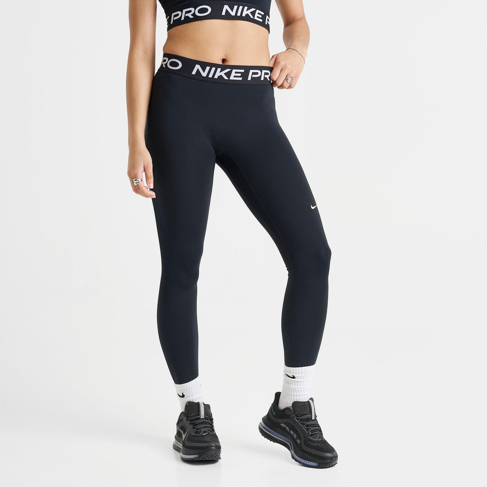 Women's Nike Pro Mid-Rise Full-Length Leggings - Black