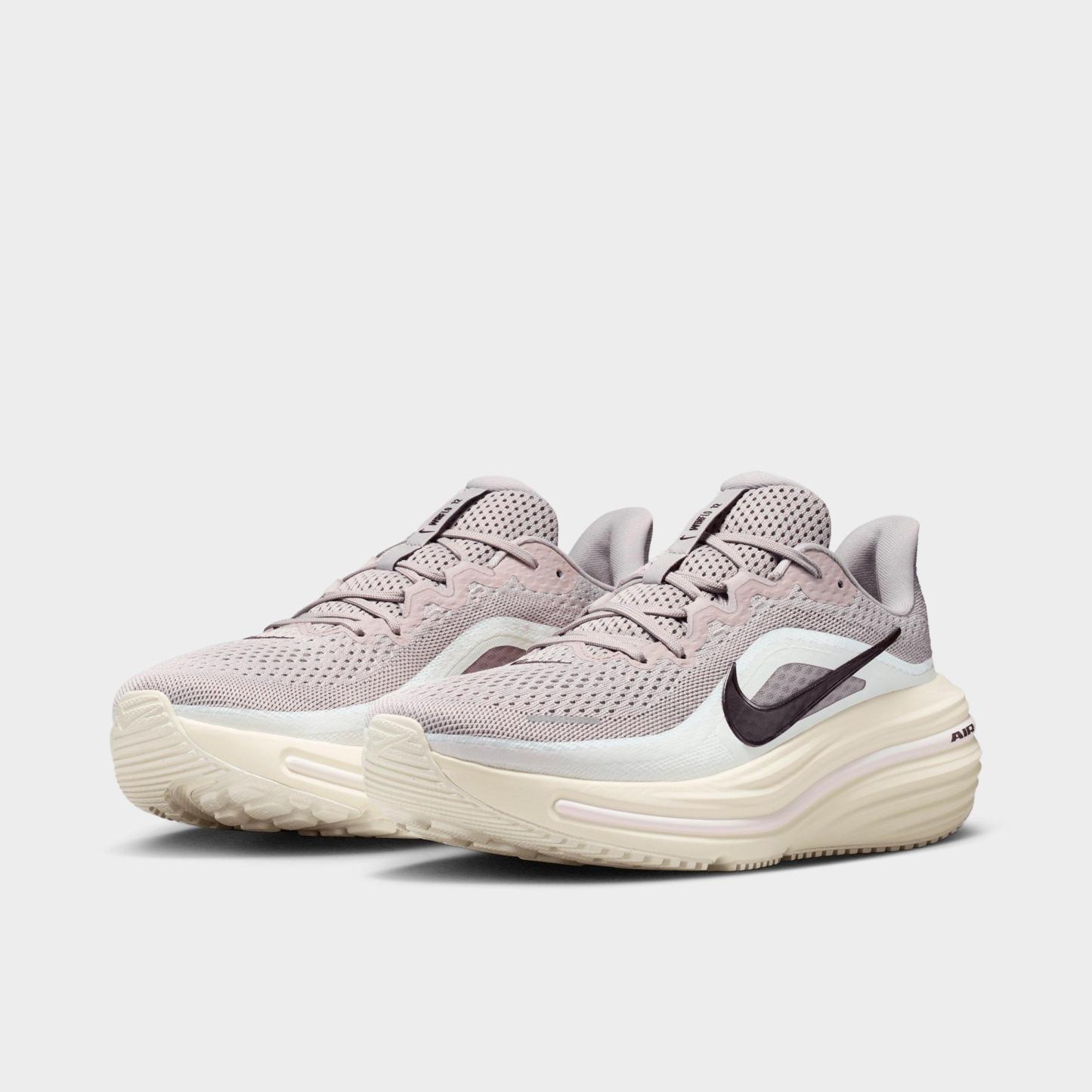 Men's Nithtke Air Winflo 12 Road Running Shoes - College Grey/Coconut Milk/Phantom/Burgundy Ash - Both shoes facing left