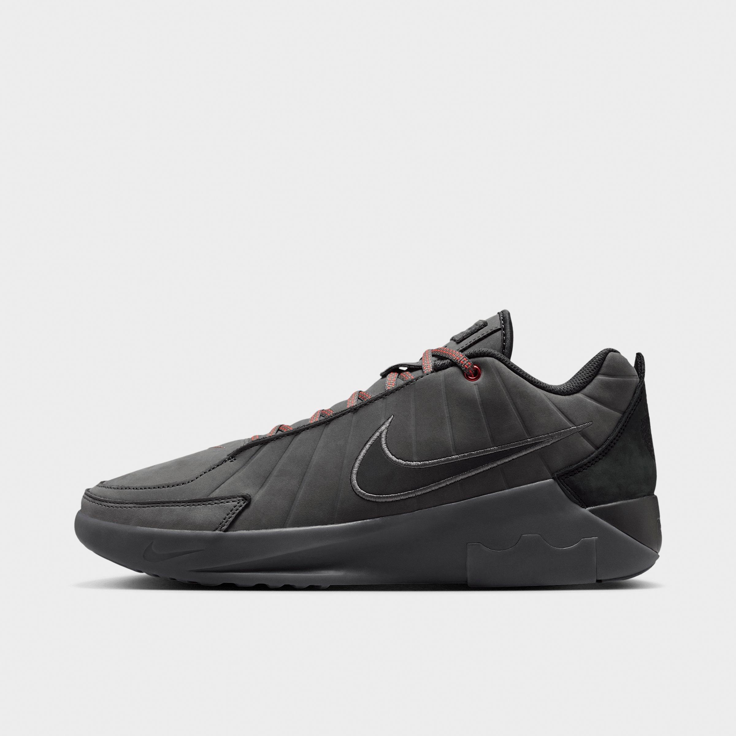 Men's Nithtke LeBron Witness 9 Basketball Shoes - Anthracite/Iron Grey/Desert Dust/Black - Left shoe facing left. Outside of the shoe.