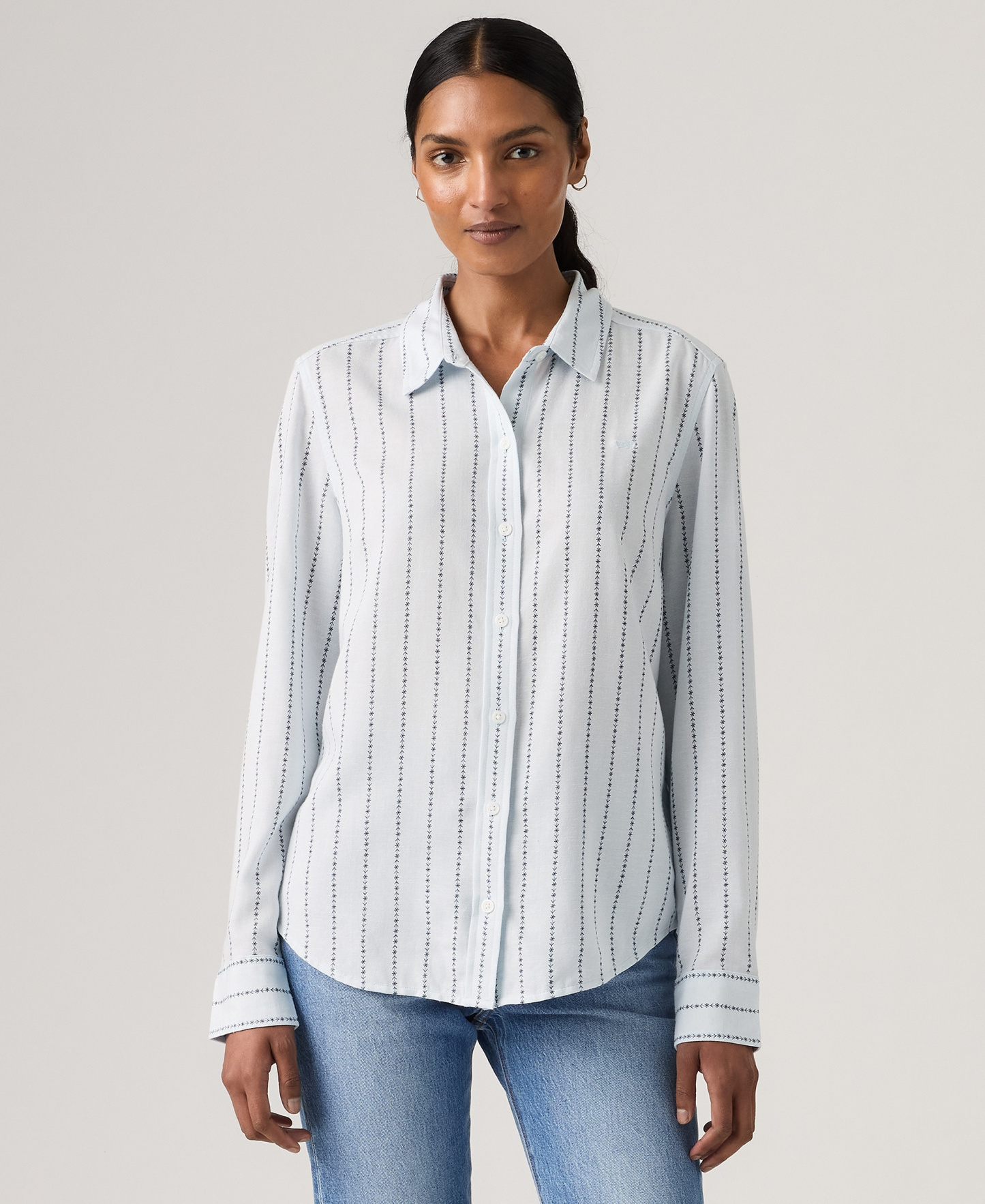 Levi's Women's Striped Point Collar Shirt - Daisy Stripe