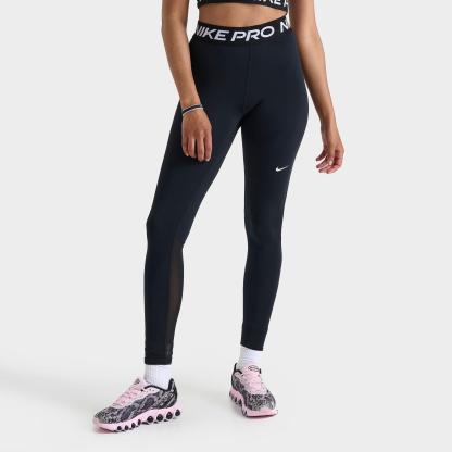 Women's Nithtke Pro 365 High-Waisted 7/8 Mesh Panel Leggings - Black/White