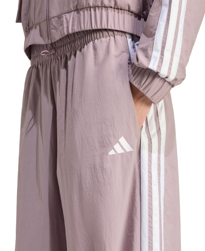 adidas Women's Three Stripe Parachute Pants - Light/Pastel Purple