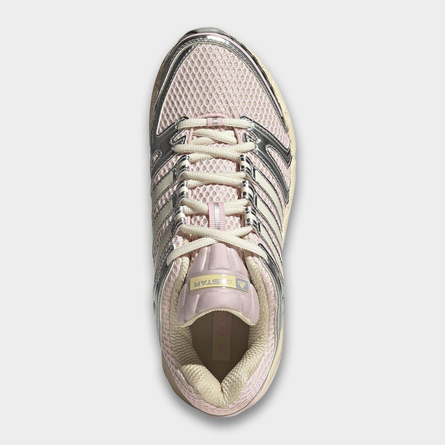 Women's adidas Adistar Control 5 Pony Print Casual Shoes - Part 3 - Warm Vanilla/Clear Pink/Silver Metallic - Top view
