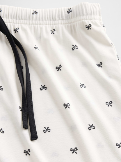 SoftMade Modal PJ Pants - Black bow print