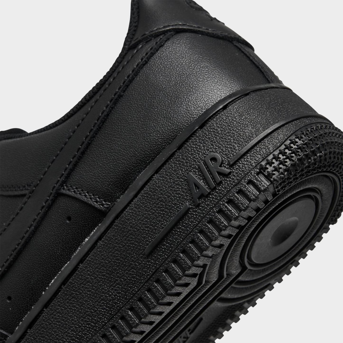 Women's Nike Air Force 1 Low Casual Shoes - Black/Black/Black