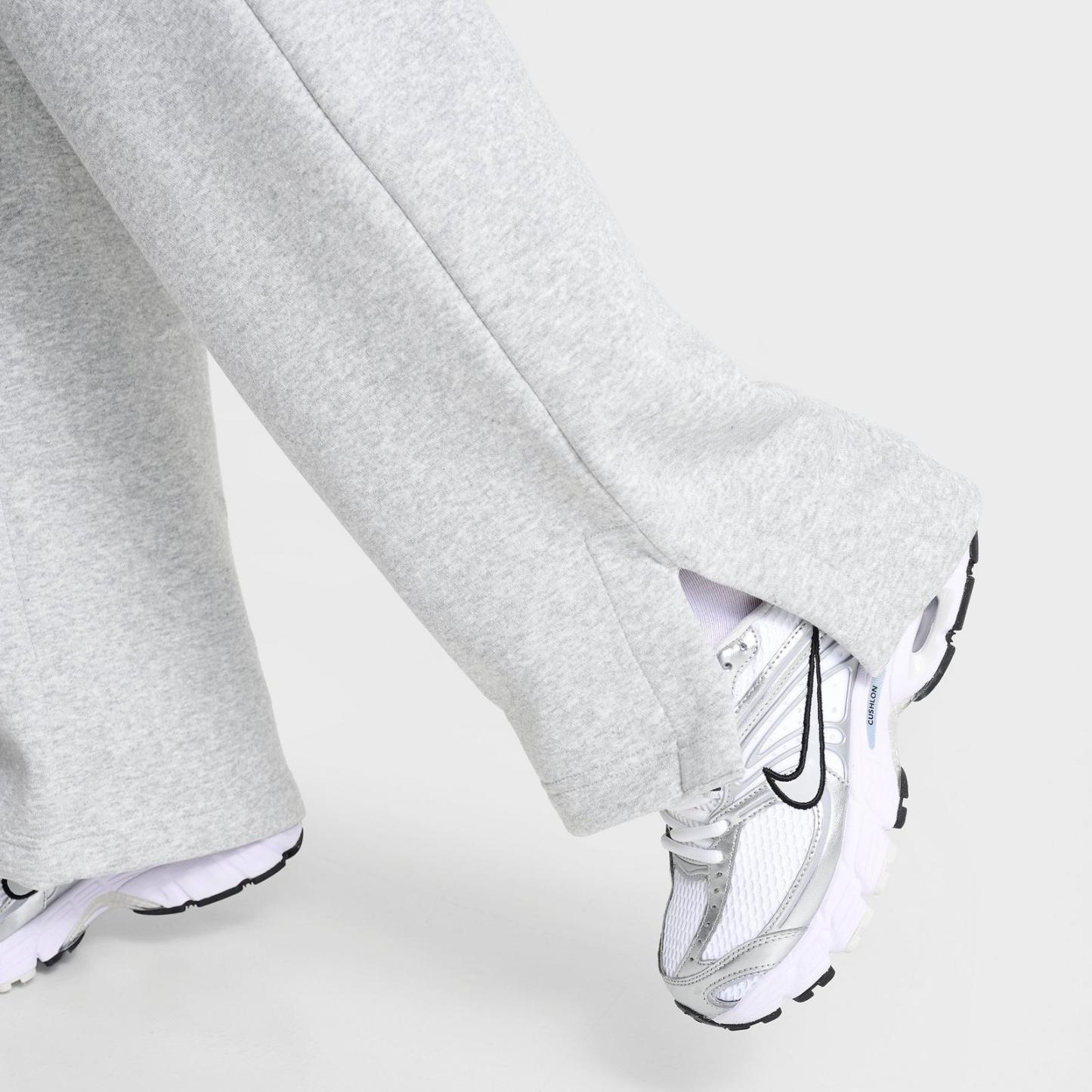 Women's Nike Phoenix Fleece Athletic Dept. High-Waisted Wide-Leg Sweatpants - Pure Platinum/Heather/Midnight Navy