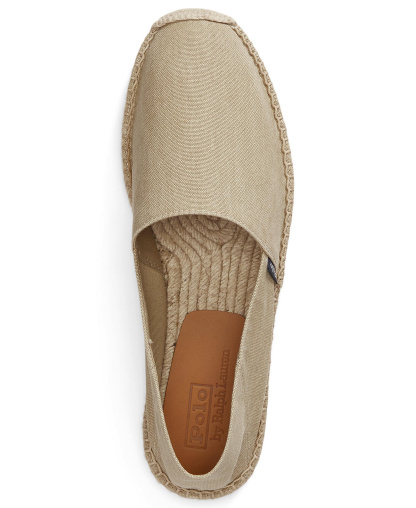 Polo Ralph Lauren Men's Cevio Washed Canvas Collapsible Heel Espadrilles - Khaki