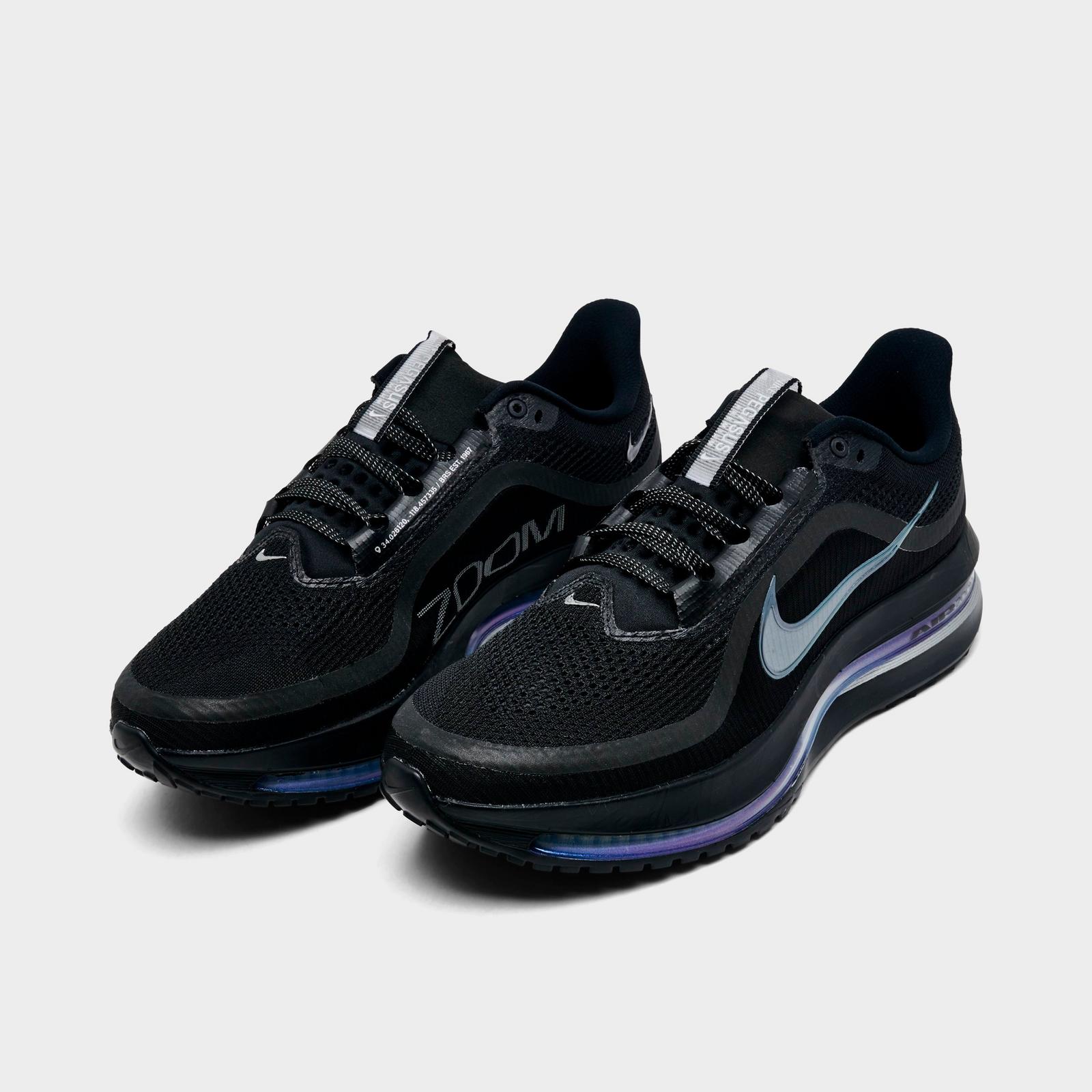 Men's Nike Pegasus Premium Running Shoes - Black/Metallic Silver/Black