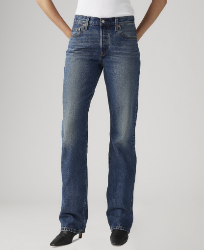 Levi's Premium Women's 501 90's Mid-Rise Straight-Fit Jeans 30" - Flash Full
