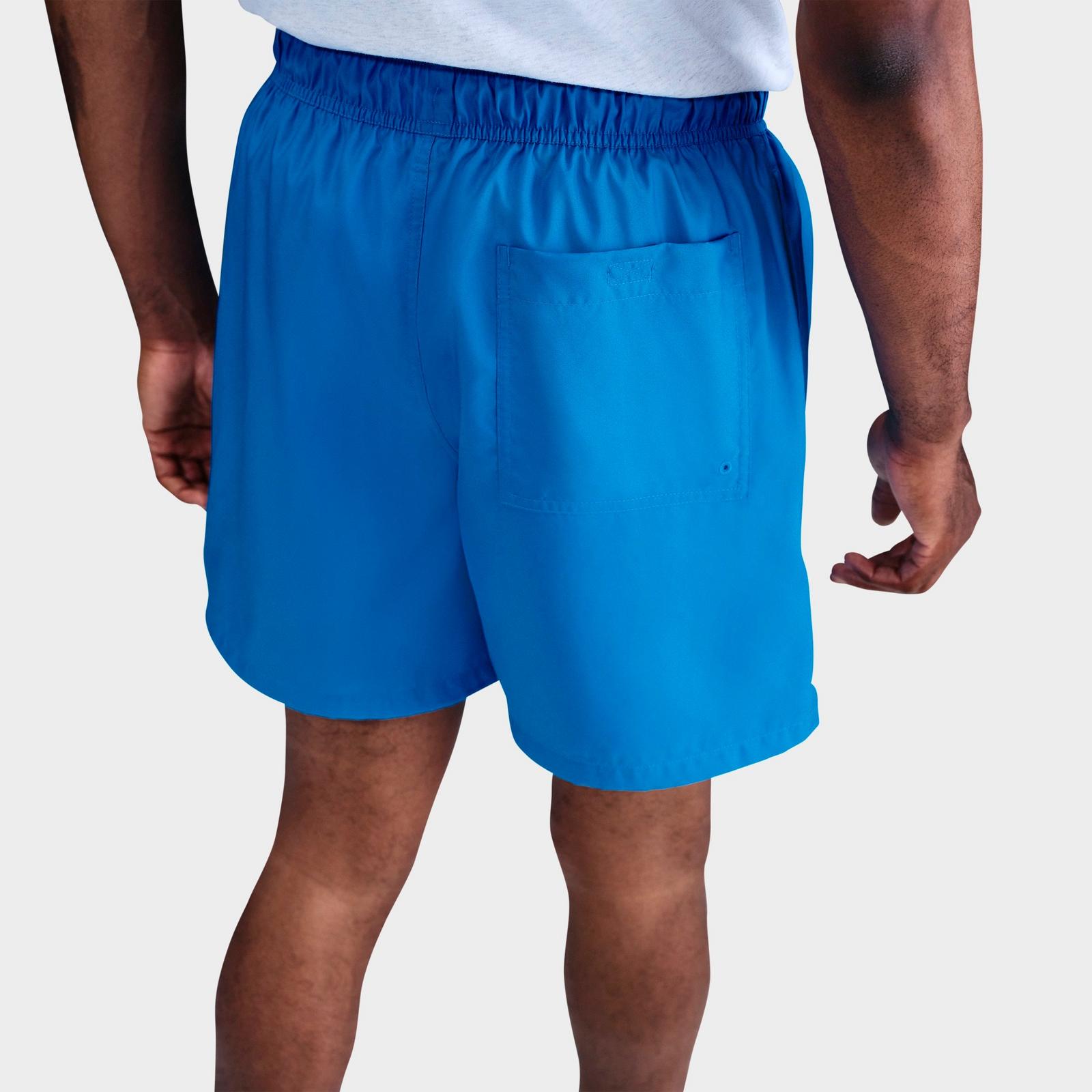 Men's Nike Club Woven 6" Flow Shorts - Light Photo Blue/White