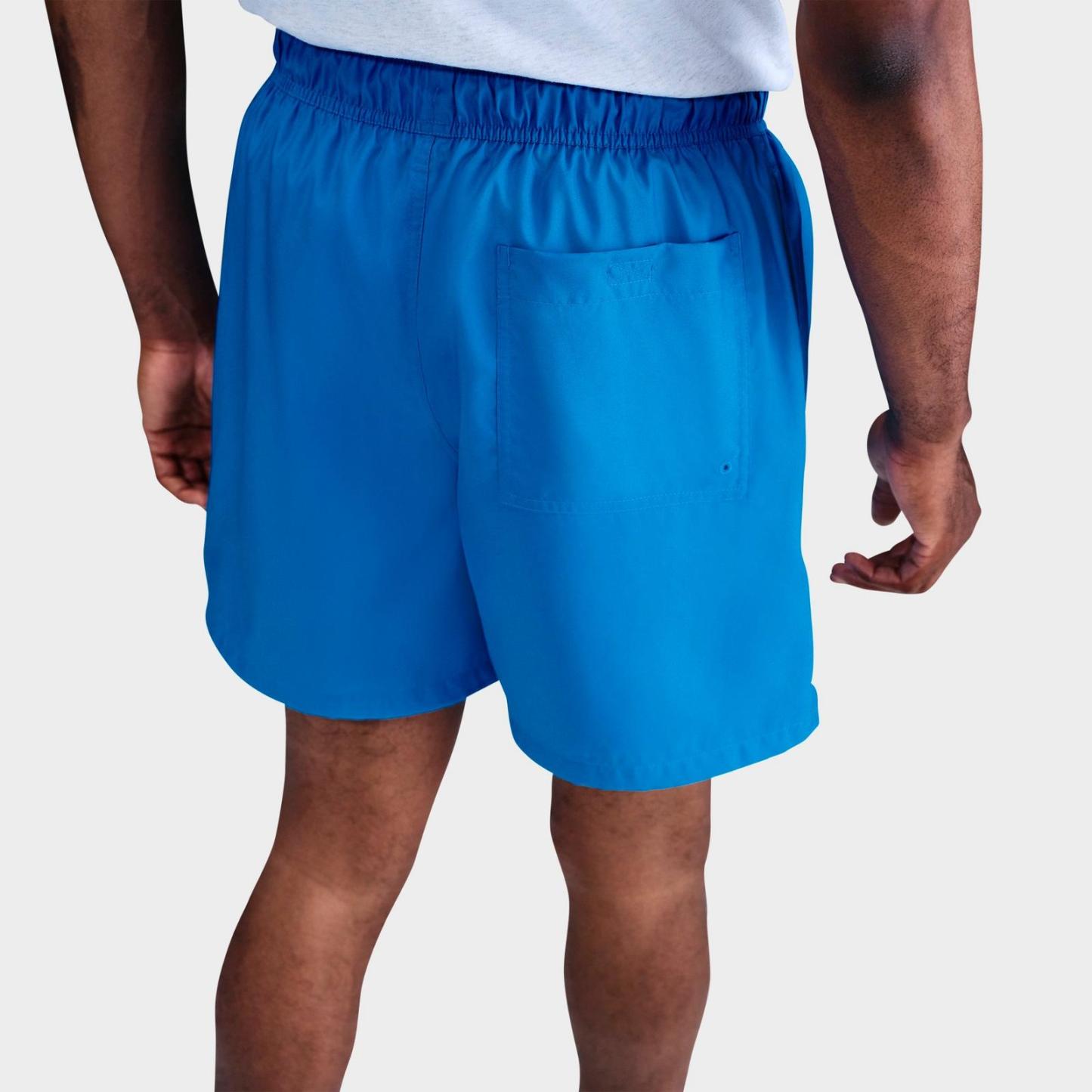 Men's Nike Club Woven 6" Flow Shorts - Light Photo Blue/White