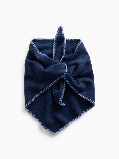 CashSoft Whipstitch Bandana Scarf - Bainbridge blue