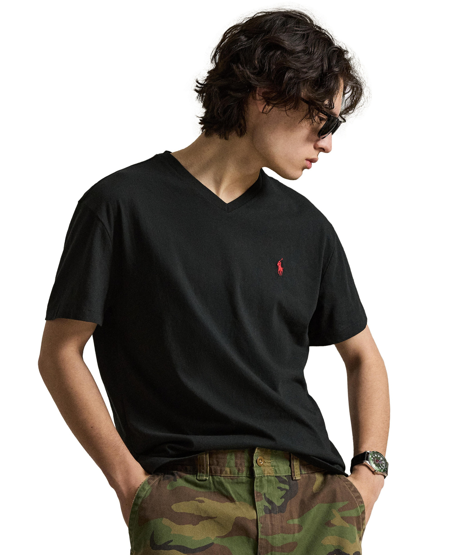 Polo Ralph Lauren Men's Classic-Fit V-Neck T-Shirt - Black