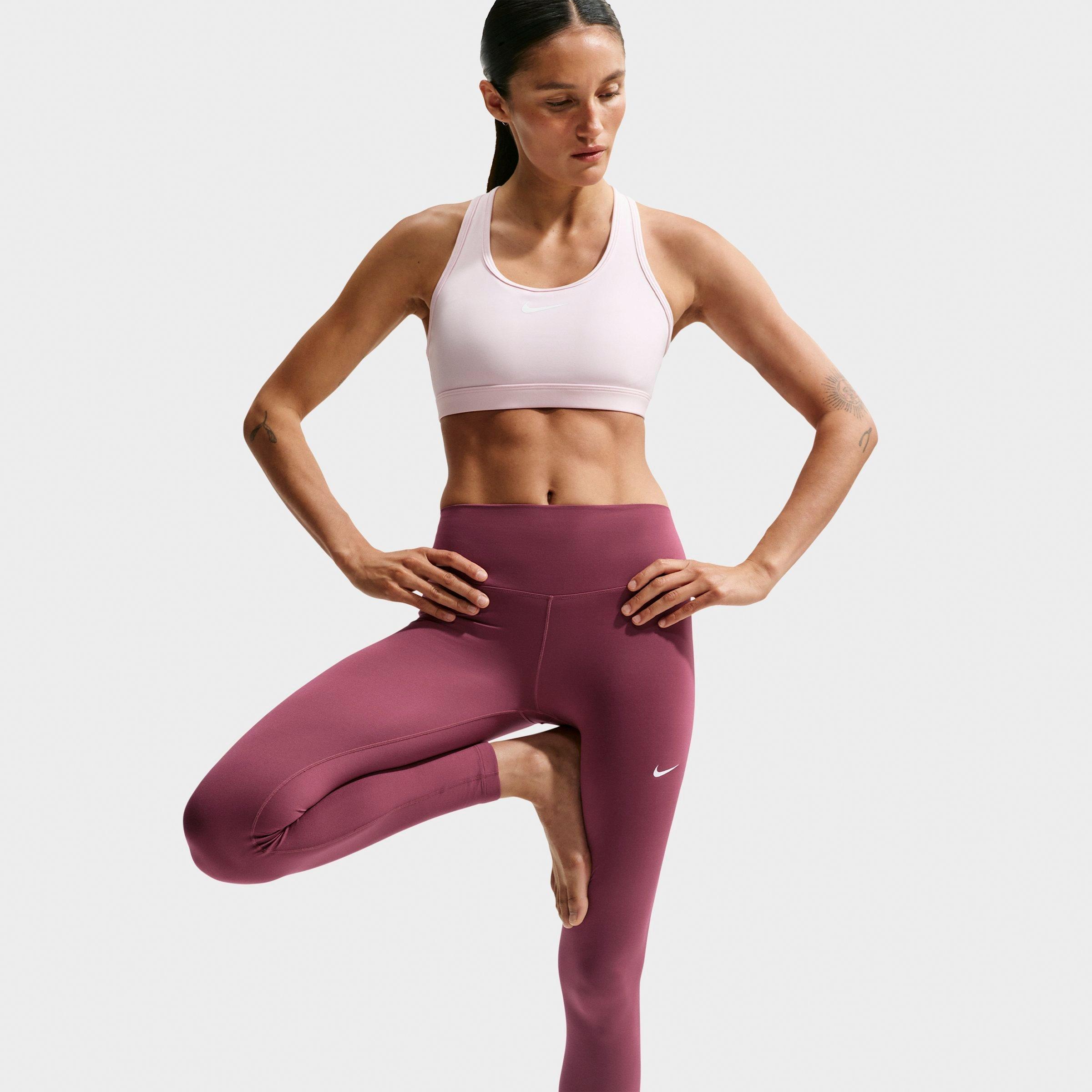 Women's Nithtke One Therma-FIT High-Waisted Full-Length Leggings - Pink Smoke/White