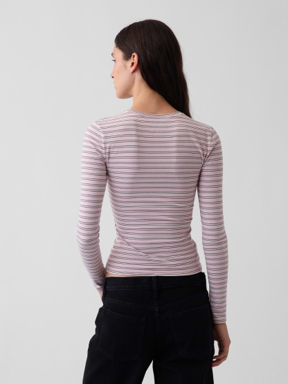 CloseKnit Jersey T-Shirt - Pink stripe