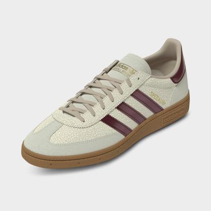 Men's adidas Originals Handball Spezial Casual Shoes - Part 1 - Off White/Shadow Red/Gum - Both shoes facing left