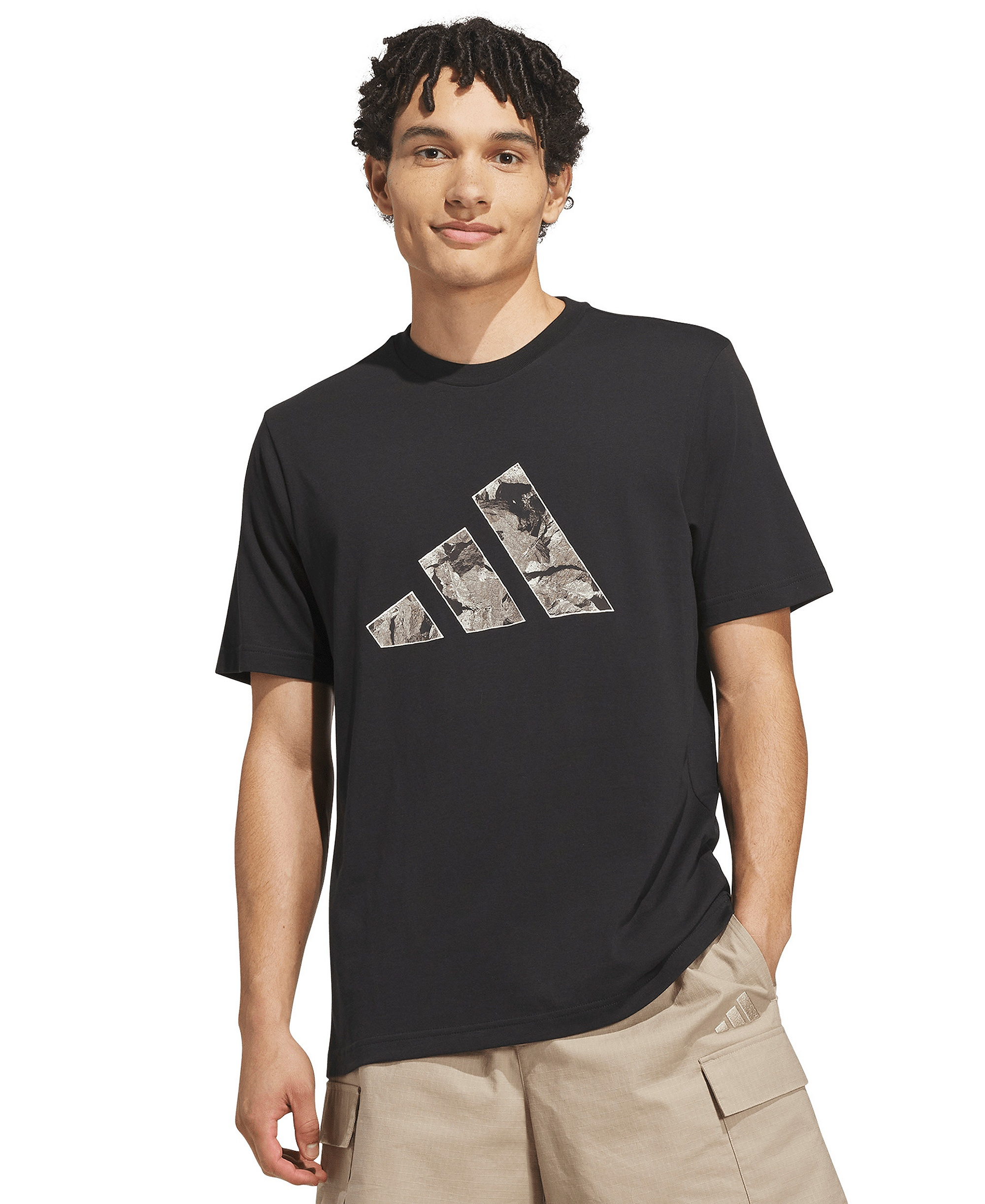 adidas Men's Rock Inspired Camo Graphic Crewneck T-Shirt - Black