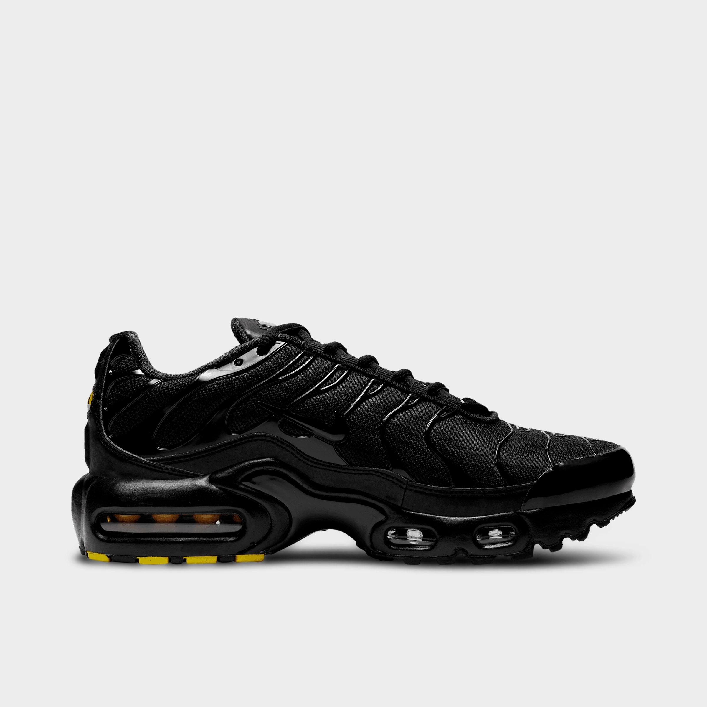 Big Kids' Nithtke Air Max Plus Casual Shoes - Black/Black/Black - Detail shot