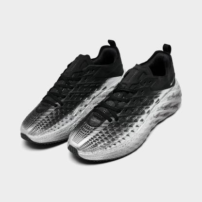 Men's Nithtke Ava Edge Casual Shoes - Black/Metallic Silver - Both shoes facing left
