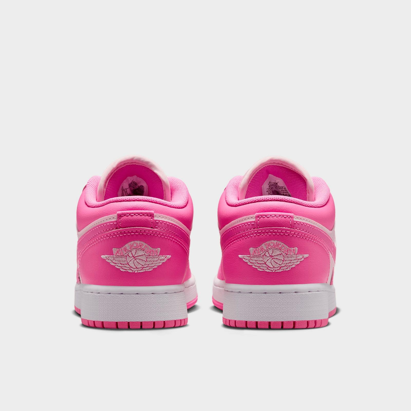 Big Kids' Air Jordan Retro 1 Low Casual Shoes - China Rose/White/Pink Foam - view 4