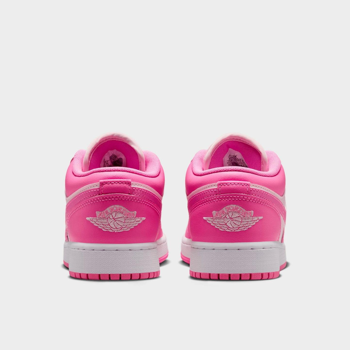 Big Kids' Air Jordan Retro 1 Low Casual Shoes - China Rose/White/Pink Foam - view 4