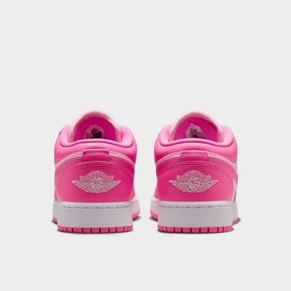 Big Kids' Air Jordan Retro 1 Low Casual Shoes - China Rose/White/Pink Foam - view 4