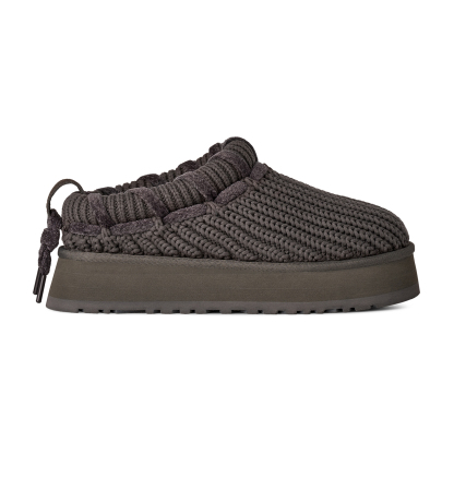 UGG® Women's Tazz Whipstitch Knit Slip-On Slippers - Charcoal