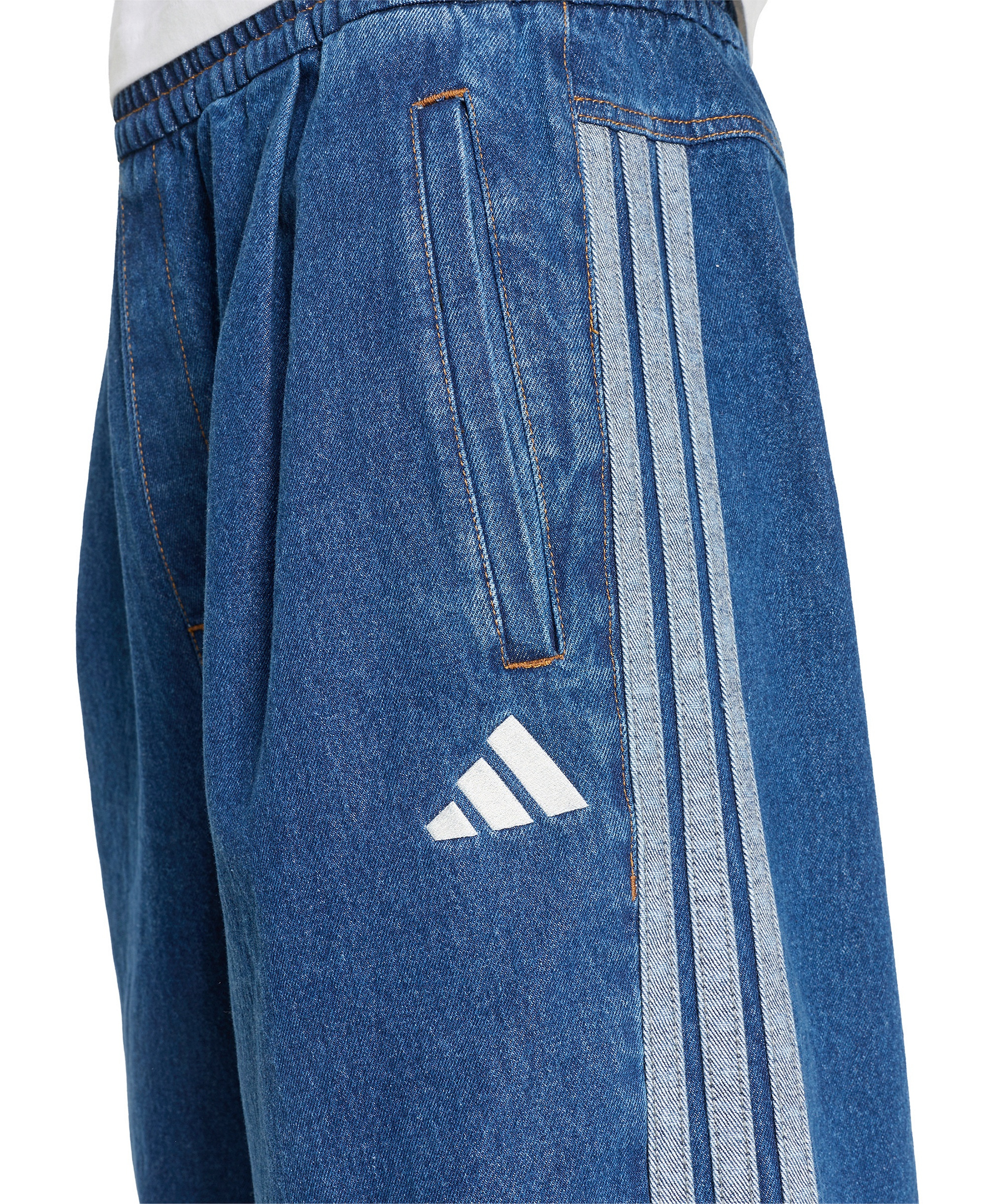 adidas Men's Stadium Oversized Denim Pants - Dual Indigo
