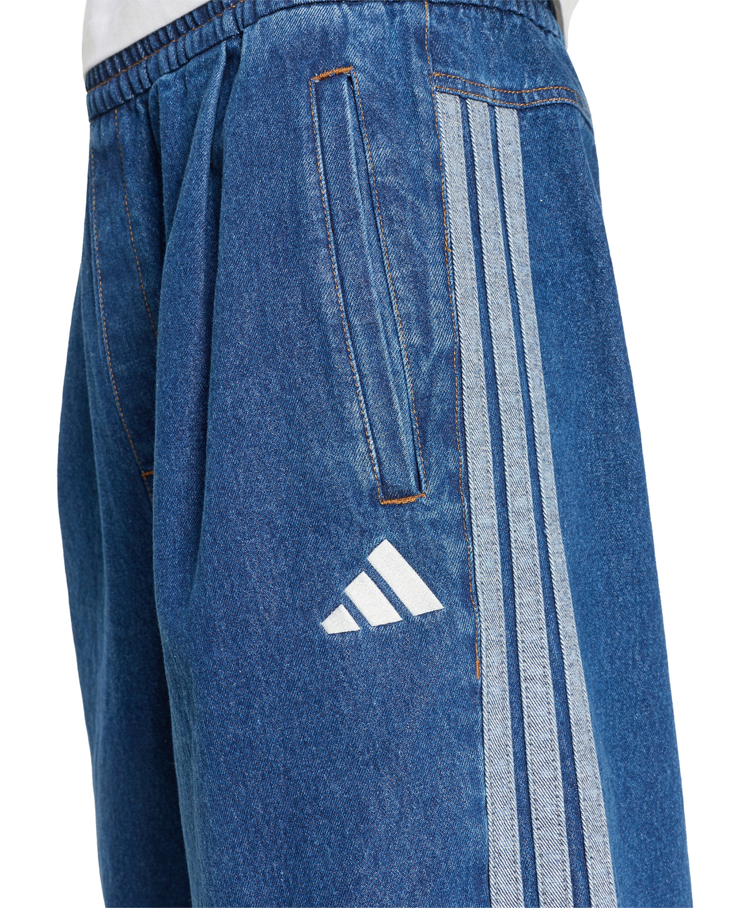 adidas Men's Stadium Oversized Denim Pants - Dual Indigo
