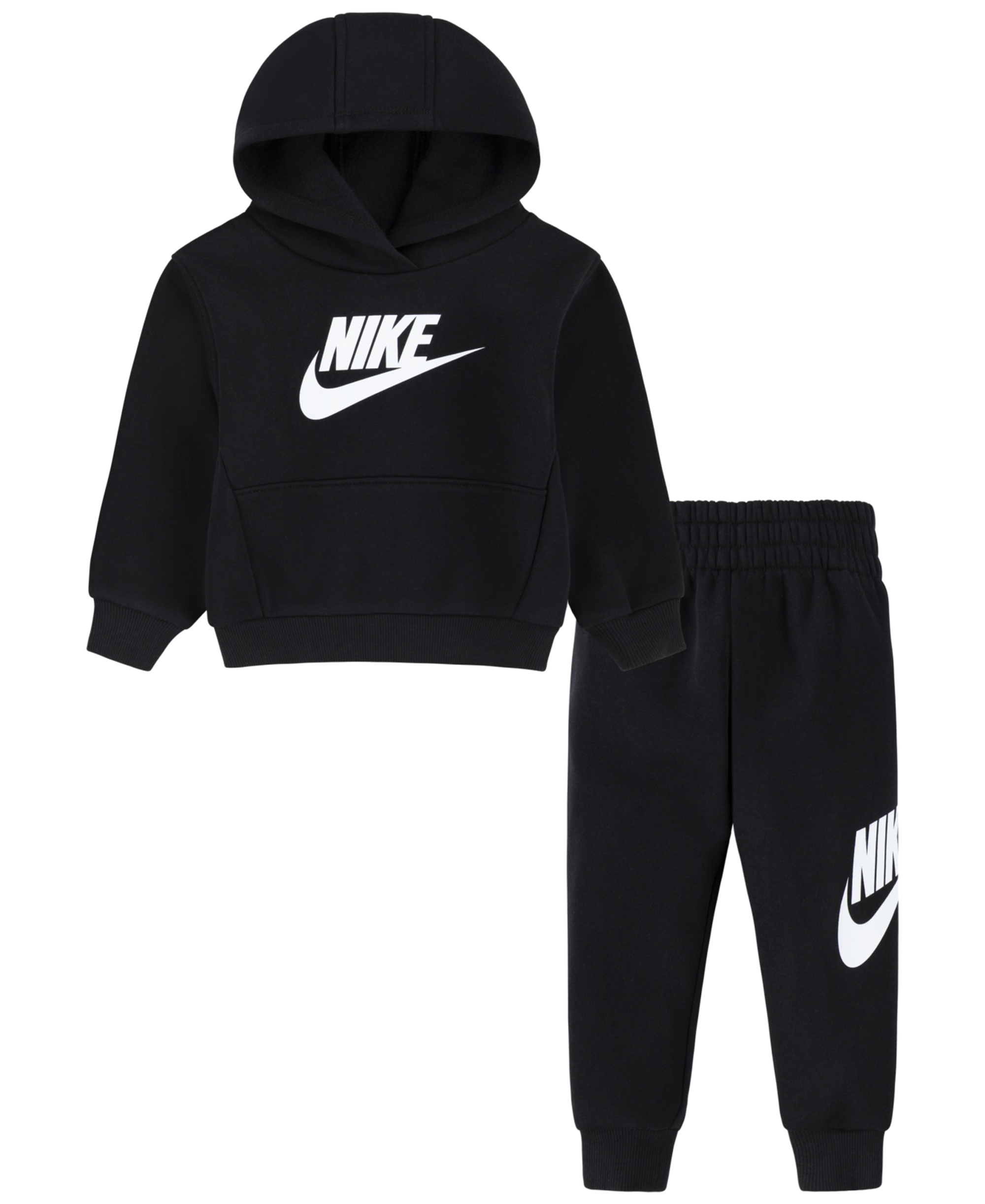 Nike Baby Boys' and Girls' Club Fleece Hoodie and Pants, 2-Piece Set - Black