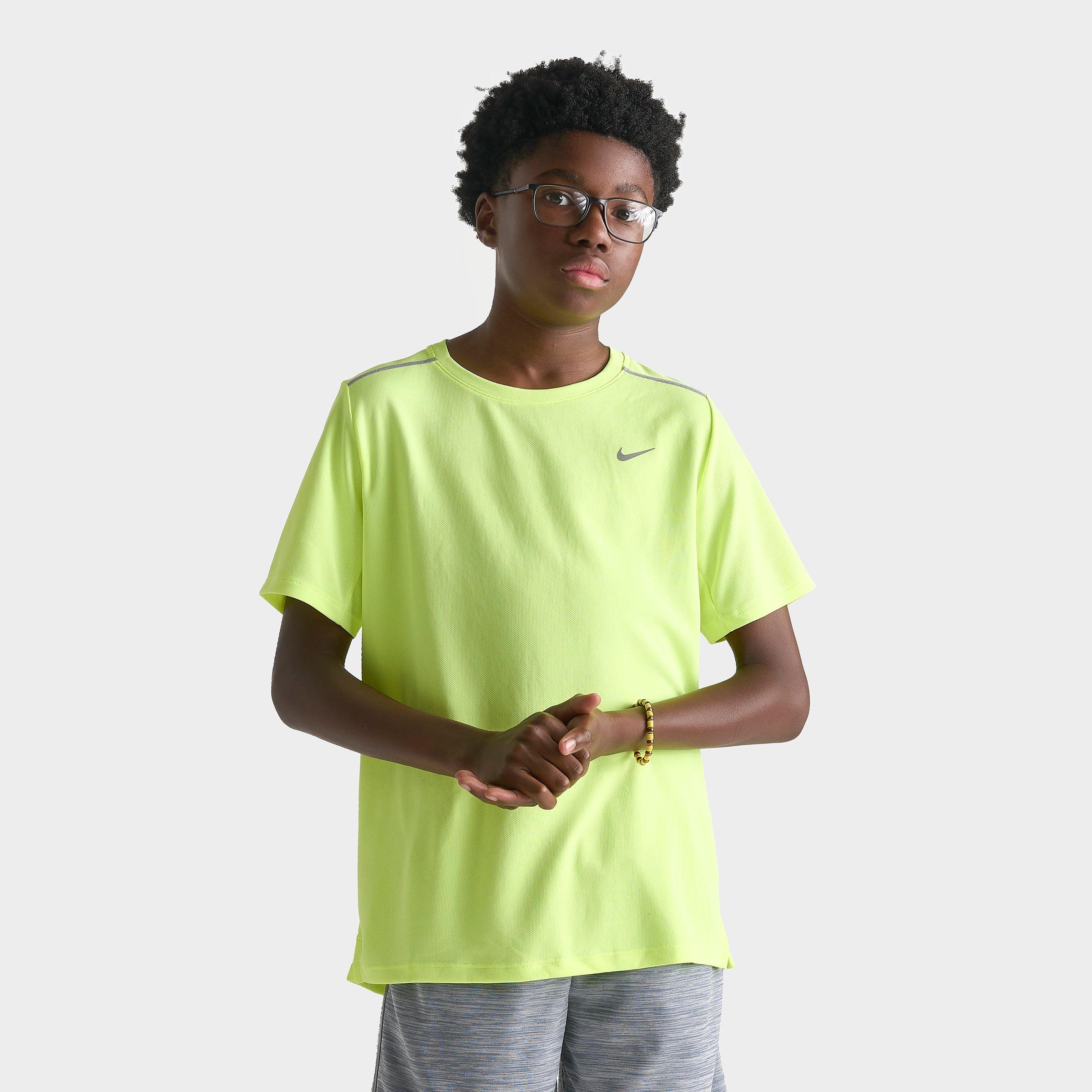 Big Kids' Nithtke Miler Dri-FIT T-Shirt - Volt Heather