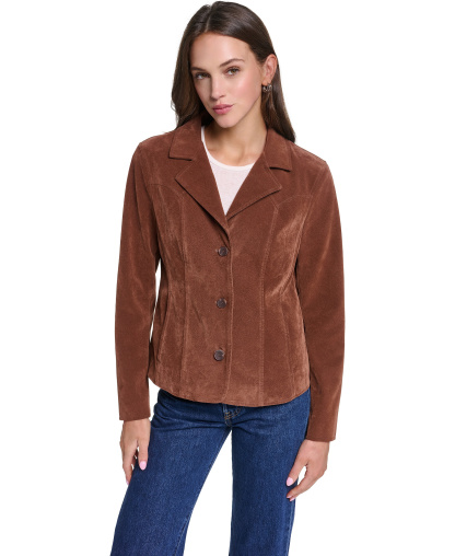 Levi's Women's Fitted Faux Suede Blazer - Maple