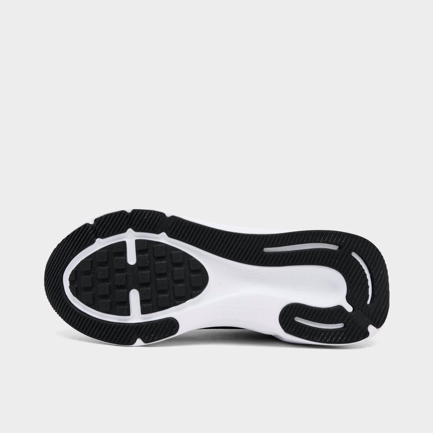 Big Kids' Nithtke Stellar Ride Running Shoes - Black/White/Anthracite/Pure Platinum - Bottom view