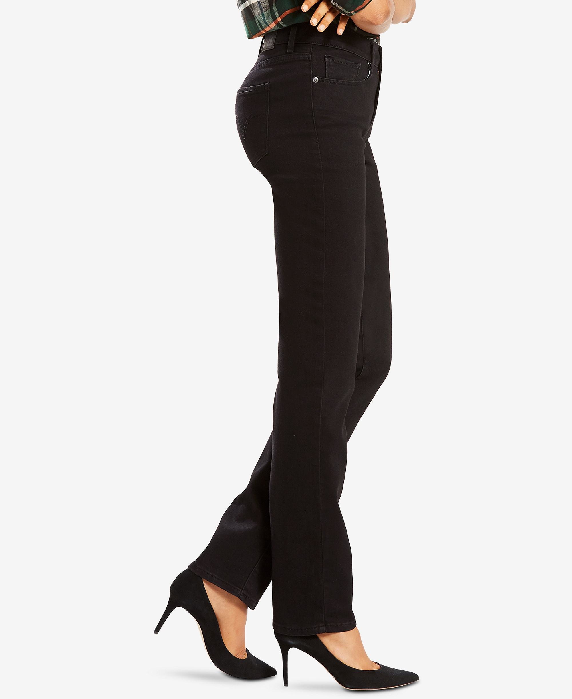 Levi's Women's Classic Mid-Rise Straight-Leg Jeans - Soft Black