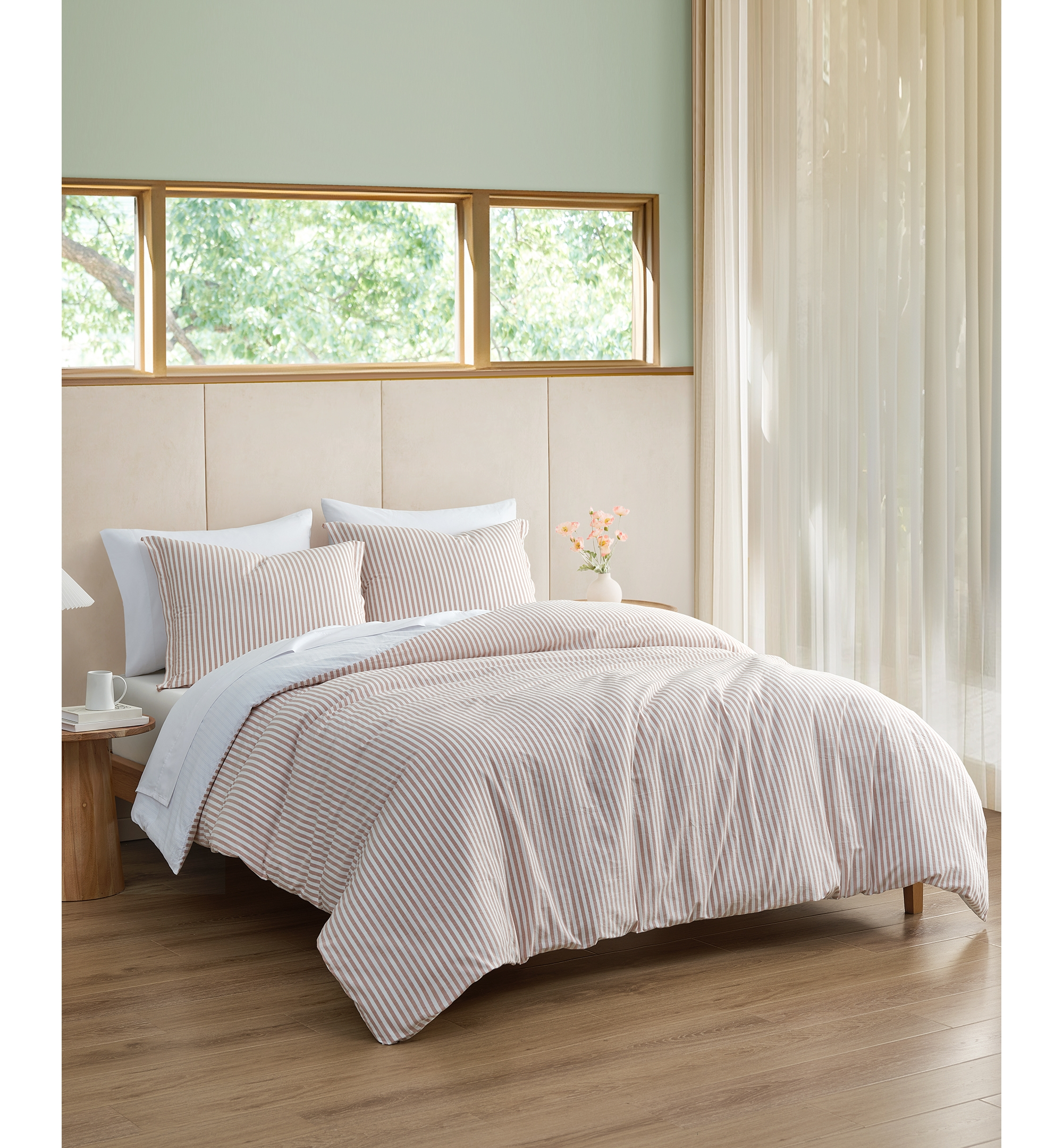 Anders Cotton Comforter Set - Sandalwood