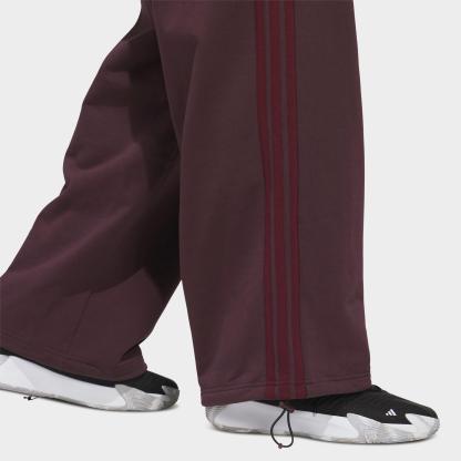 Men's adidas Basketball Fleece 3-Stripe Loose Sweatpants - Shadow Maroon
