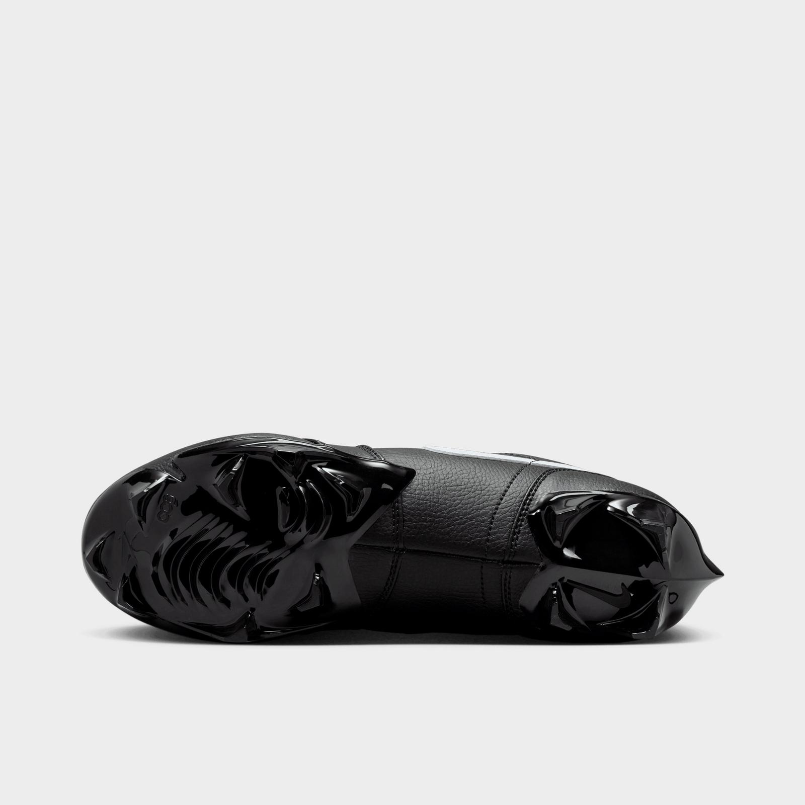 Men's Jordan 1 Low TD Football Cleats - Black/Black/White - view 6