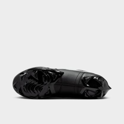 Men's Jordan 1 Low TD Football Cleats - Black/Black/White - view 6