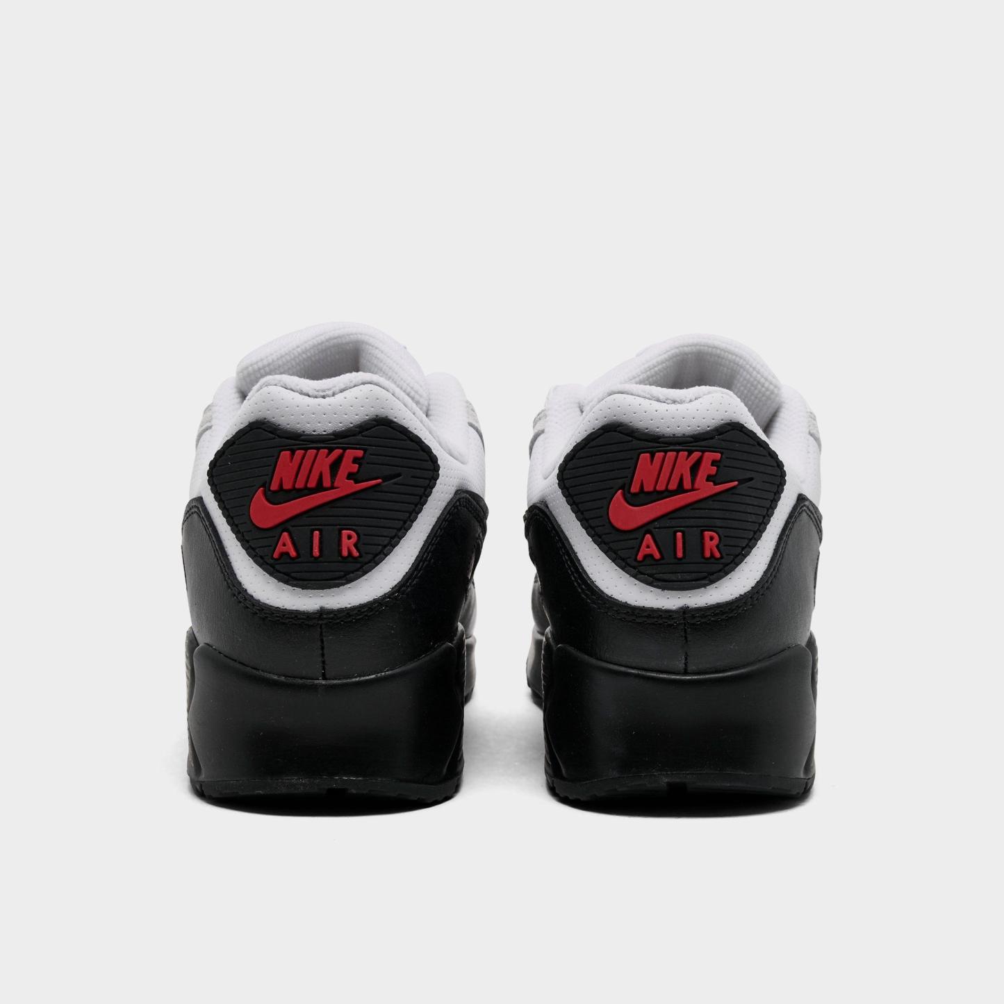 Men's Nithtke Air Max 90 Casual Shoes - Part 3 - White/Black/University Red - Back view