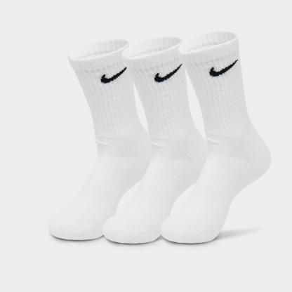 Nithtke Everyday Cushioned Training Crew Socks (3-Pack) - White/Black