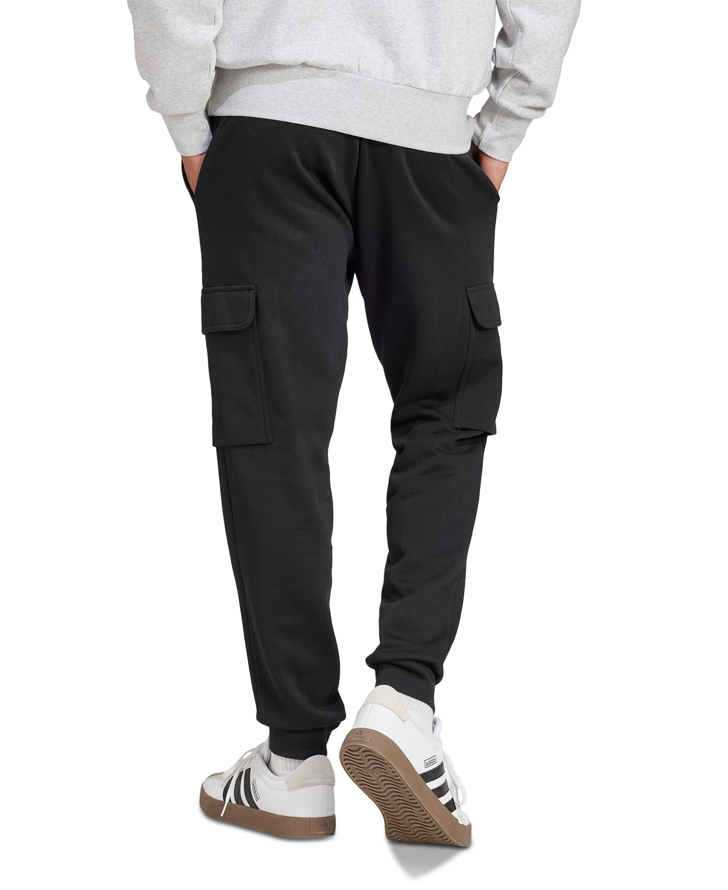 adidas Men's Essentials Fleece Cargo Pants - Black
