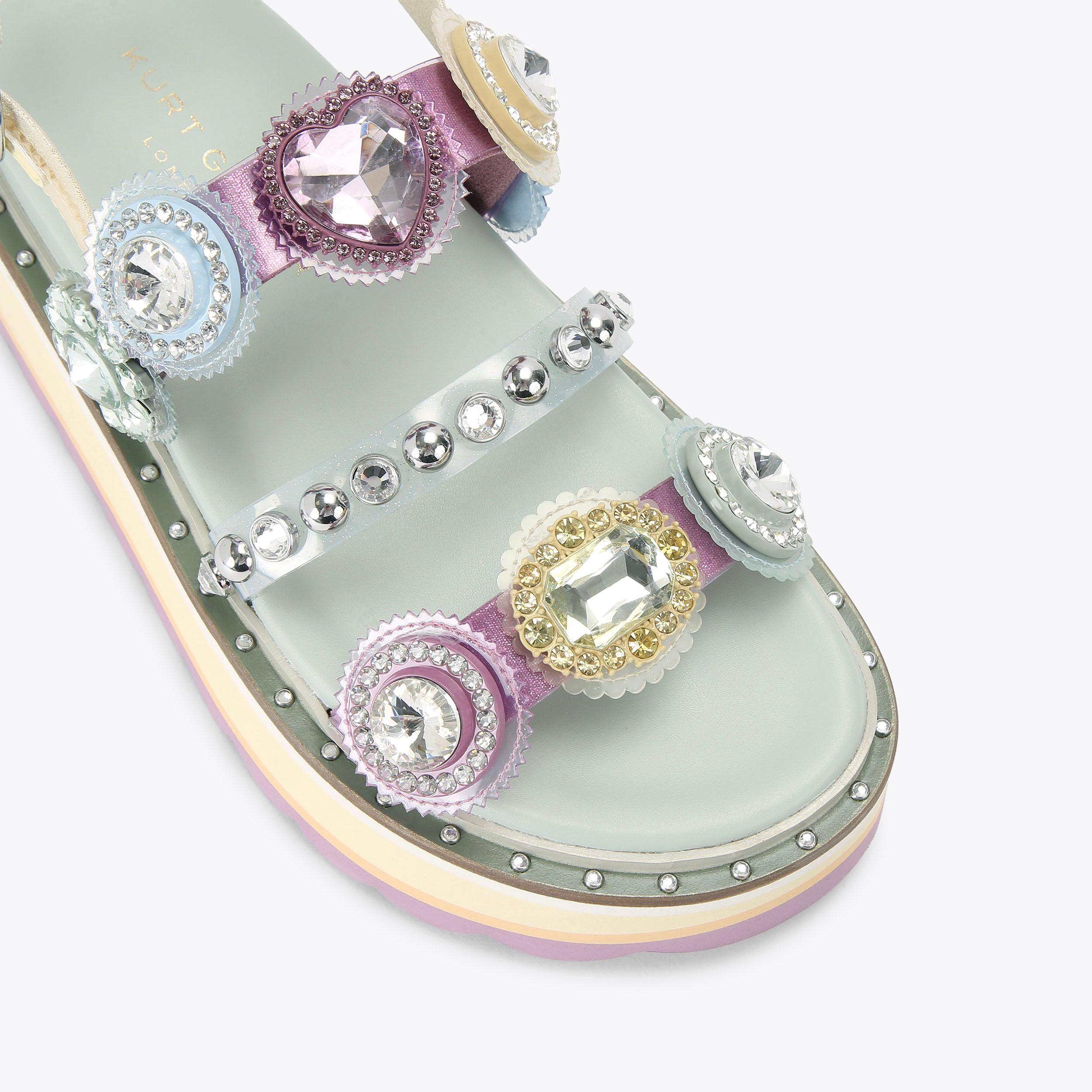 Kurt Geiger London Octavia Sling Platform Sandal - Multi Colored - view 5