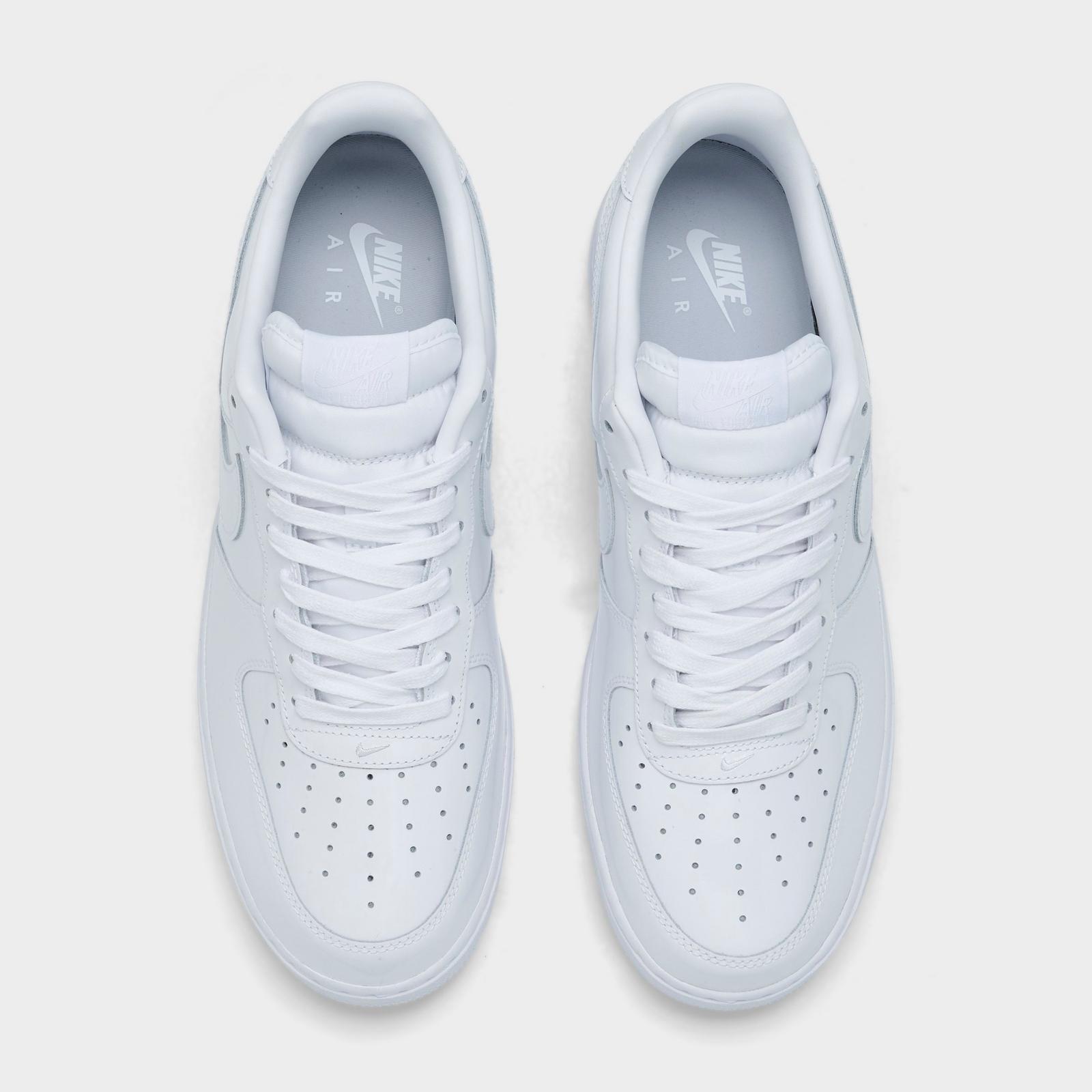 Men's Nike Air Force 1 '07 Premium Patent Leather Casual Shoes - White/White