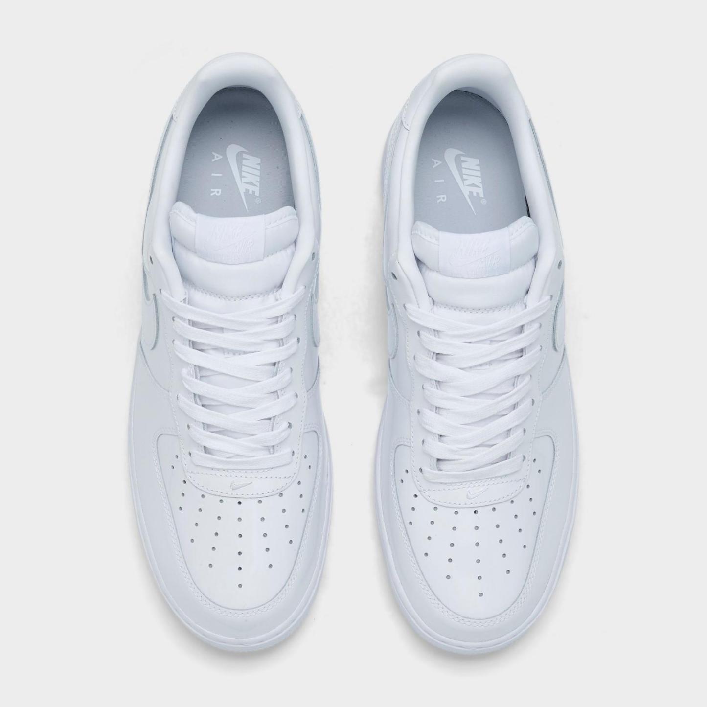 Men's Nike Air Force 1 '07 Premium Patent Leather Casual Shoes - White/White