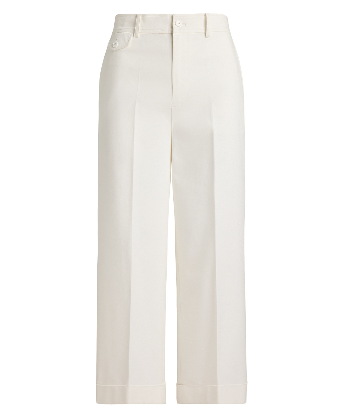 Lauren Ralph Lauren Women's High-Rise Double-Faced Stretch Cropped Pants - Birch Tan