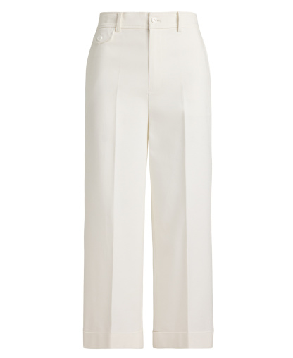 Lauren Ralph Lauren Women's High-Rise Double-Faced Stretch Cropped Pants - Birch Tan